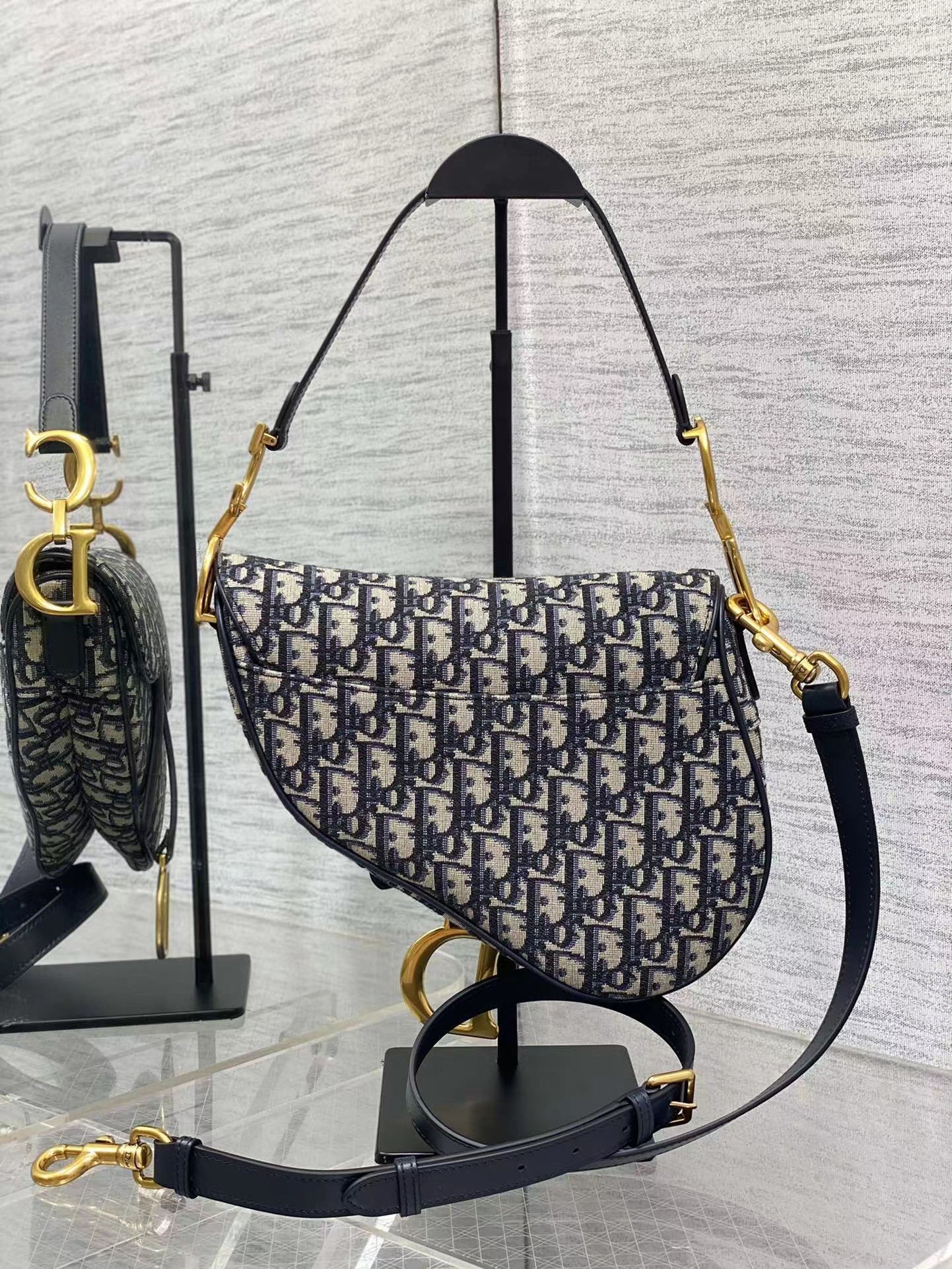 Dior Saddle Handbag Oblique Jacquard Bag