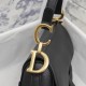 Dior Women's Bags Shoulder Bag Mini Saddle Bag Black Grained Calfskin - Bags