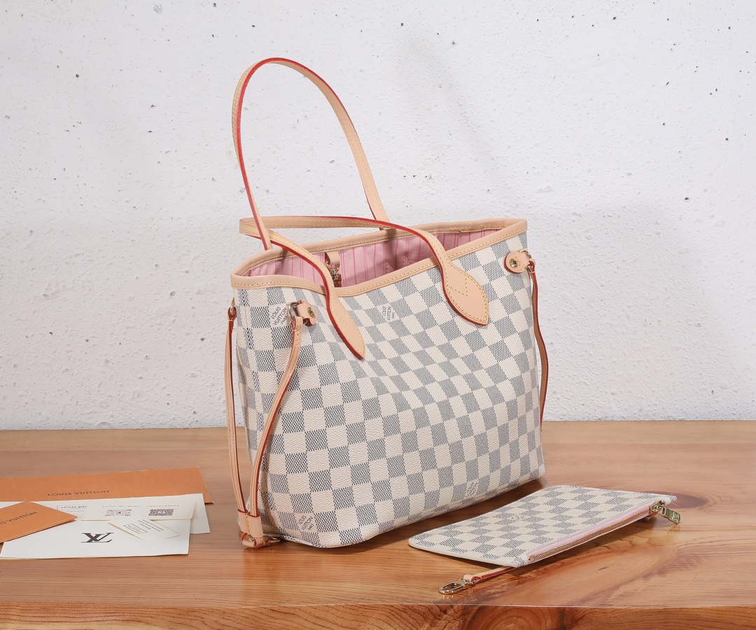 LOUIS VUITTON Damier Azur Neo Neverfull Bag