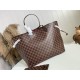 LOUIS VUITTON LV Damier Ebene Canvas Neverfull Rose Ballerine - Bag