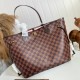 LOUIS VUITTON LV Damier Ebene Canvas Neverfull Rose Ballerine - Bag