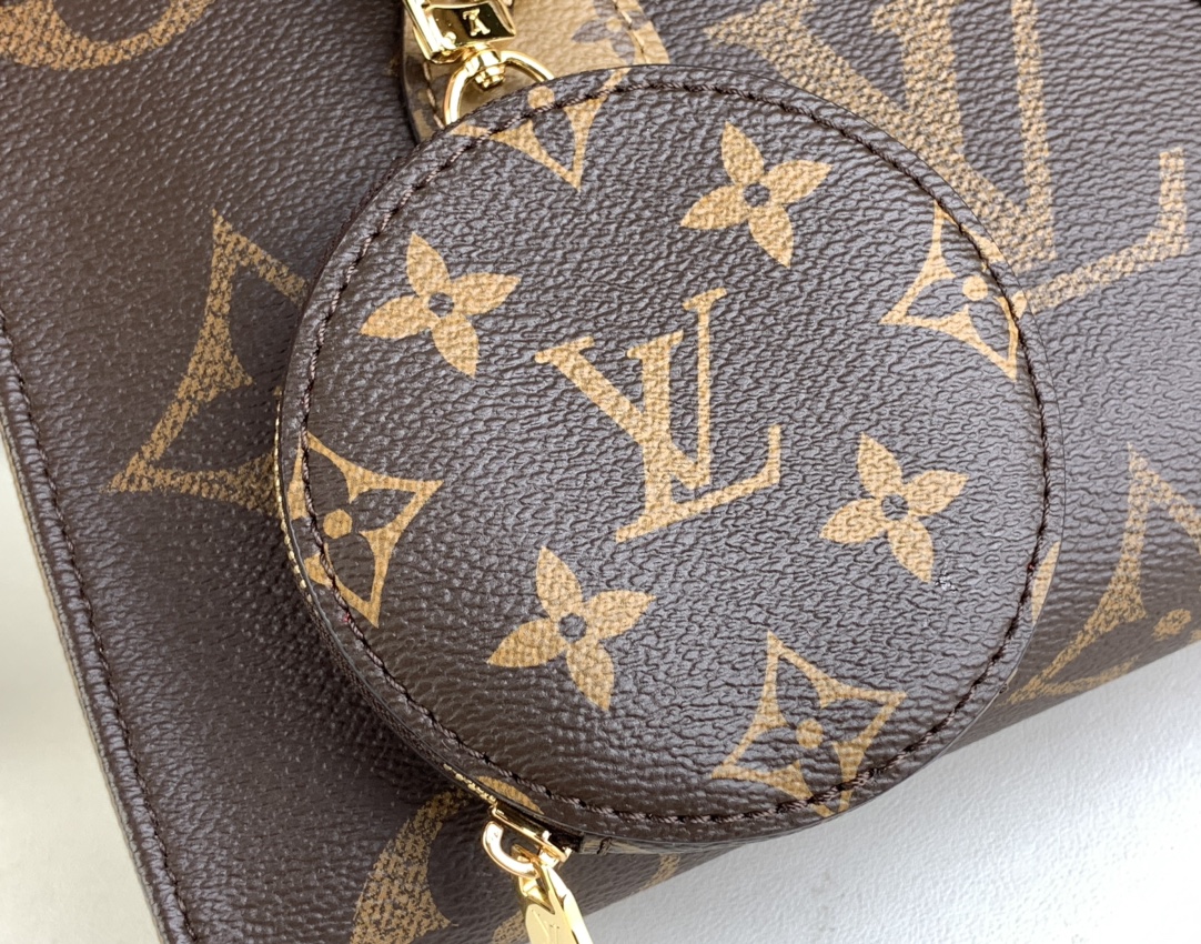 LOUIS VUITTON LV Monogram Canvas Onthego East West Leather - Bag