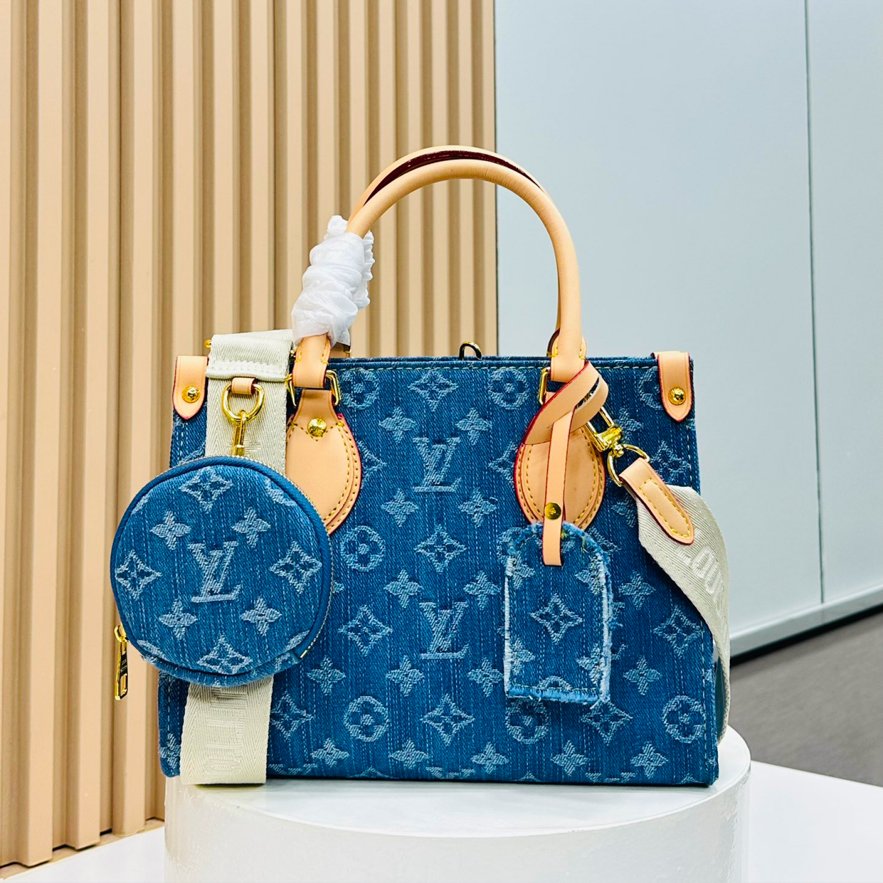 LOUIS VUITTON LV Monogram Jacquard Denim Onthego PM - Bags