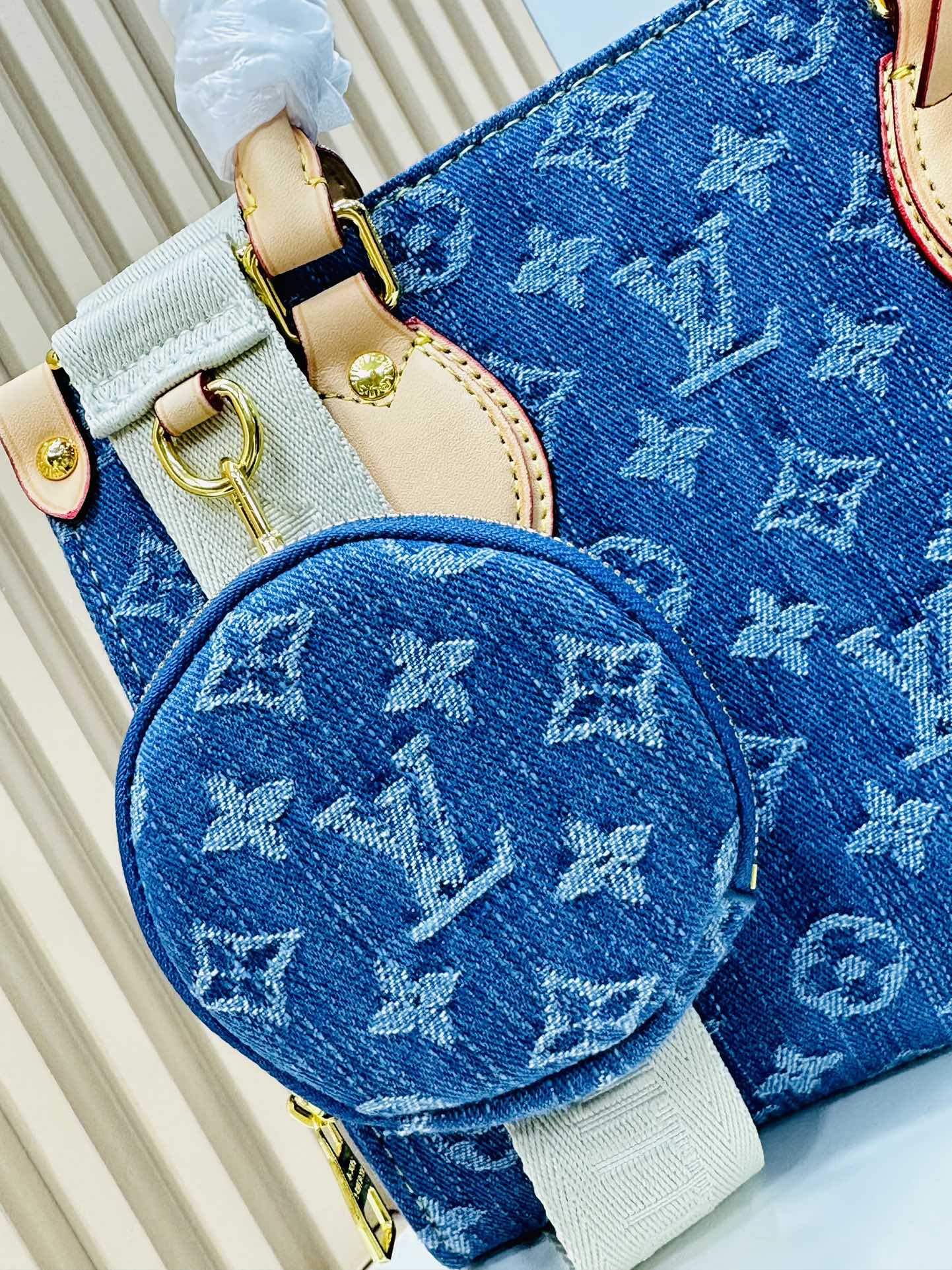 LOUIS VUITTON LV Monogram Jacquard Denim Onthego PM - Bags