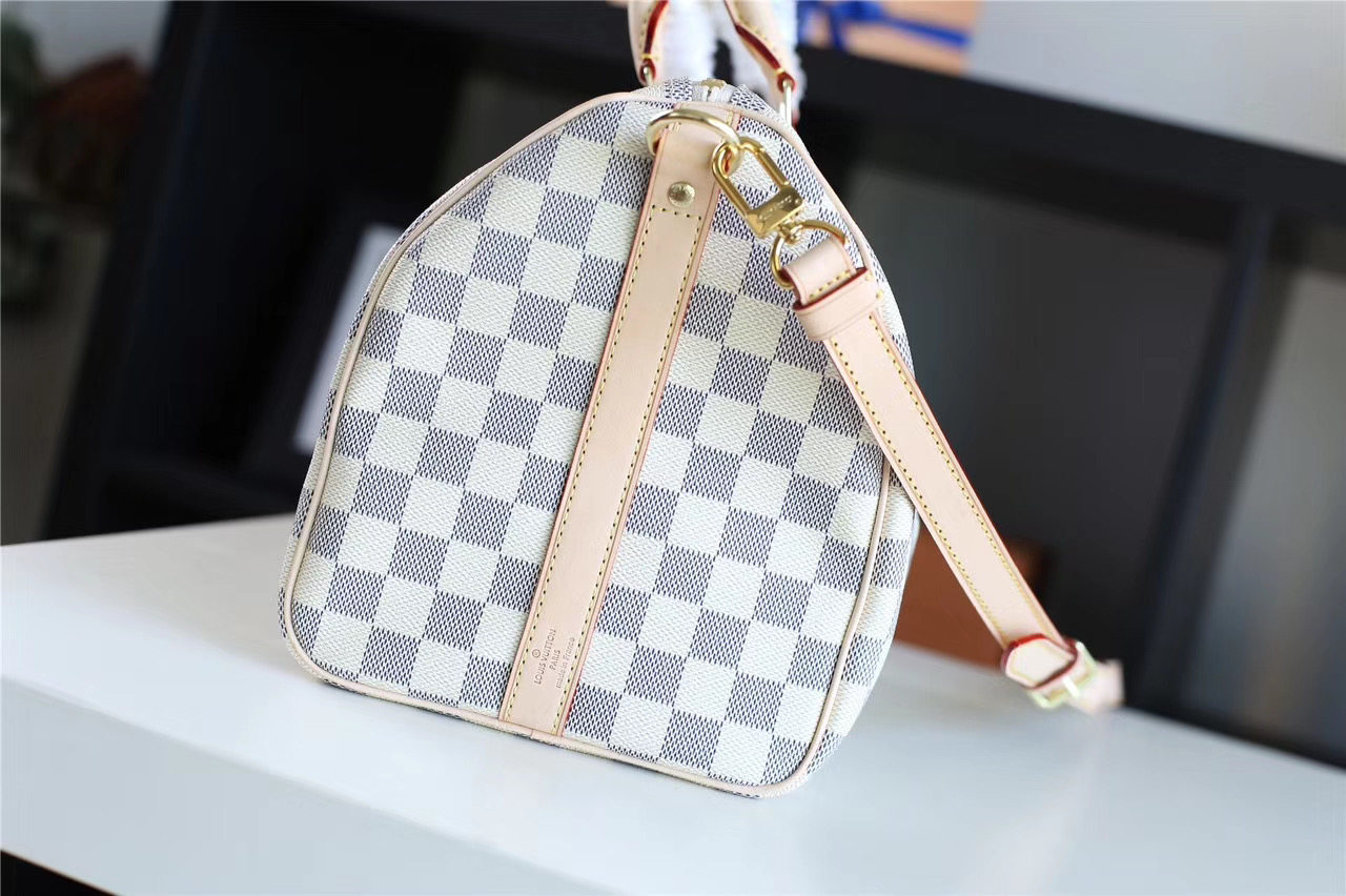 Louis Vuitton Speedy Bandoulière Damier Azur Canvas Women Handbag - Bag