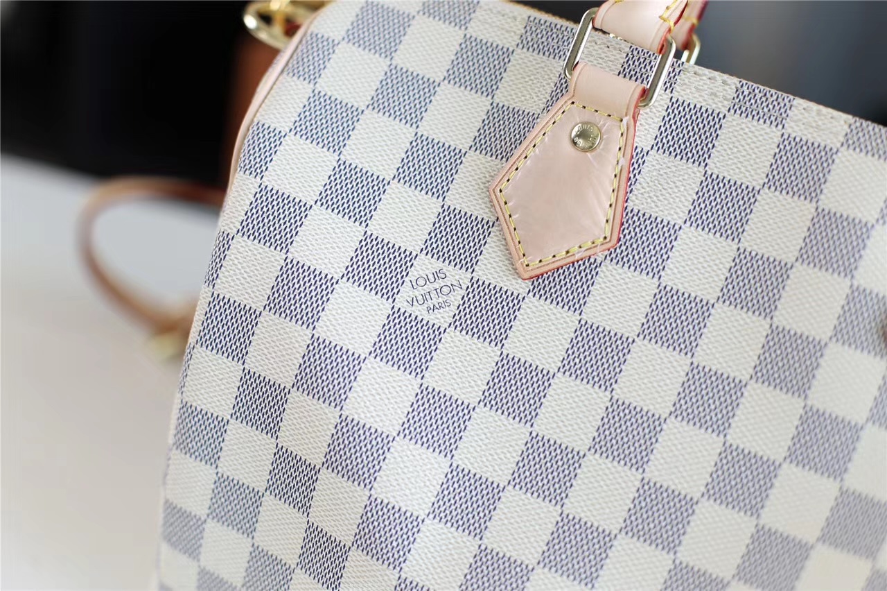 Louis Vuitton Speedy Bandoulière Damier Azur Canvas Women Handbag - Bag