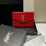 ysl crocodile print red 